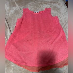 Red Haute Sleeveless Coral Pink Tank Top M